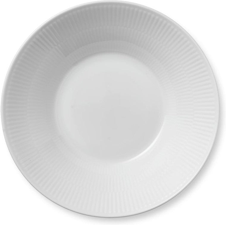 Royal Copenhagen White Flered Deep Plate, 24 cm