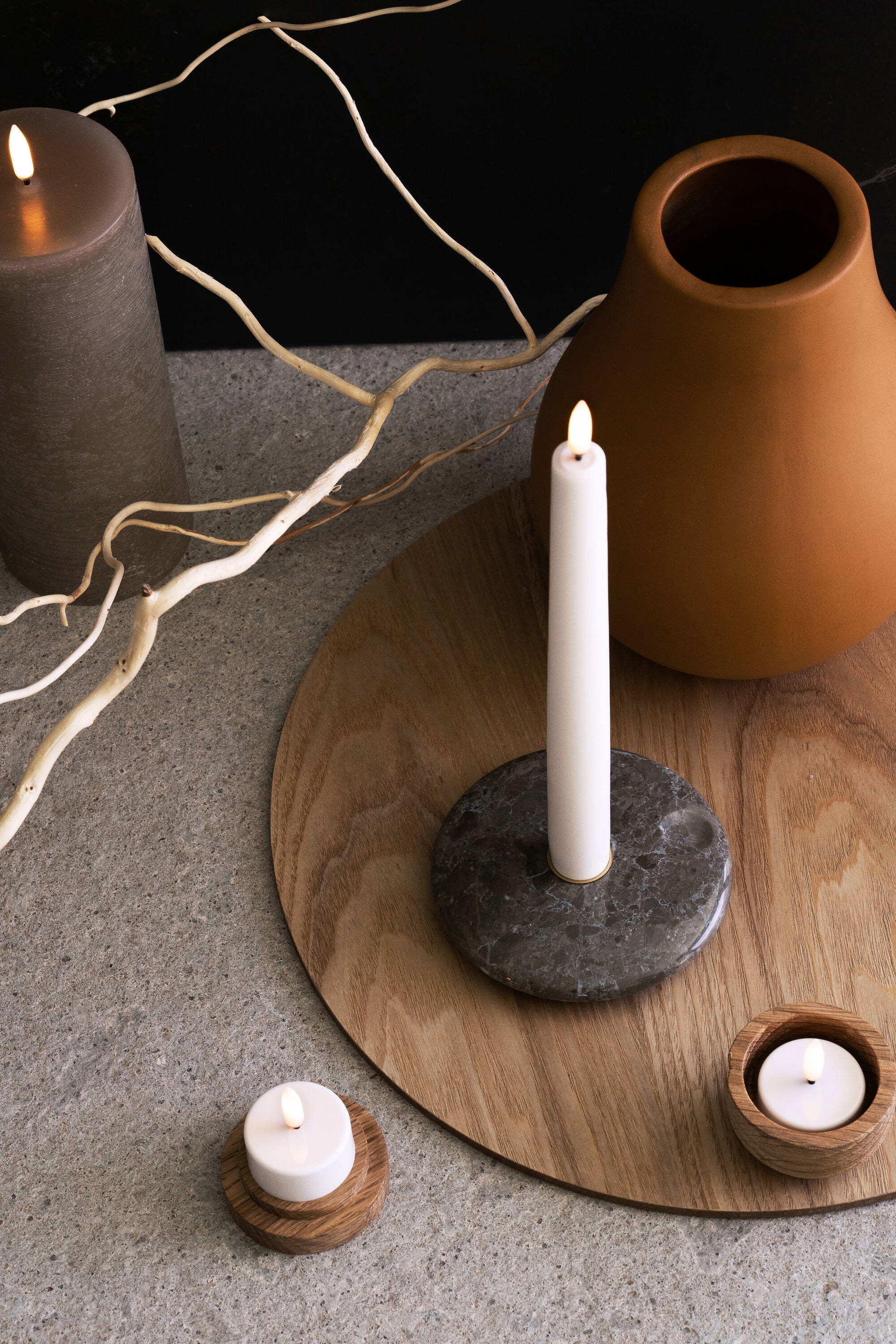 Uyuni Lighting Chamber Candle Holder Ø 11,6 cm, szary
