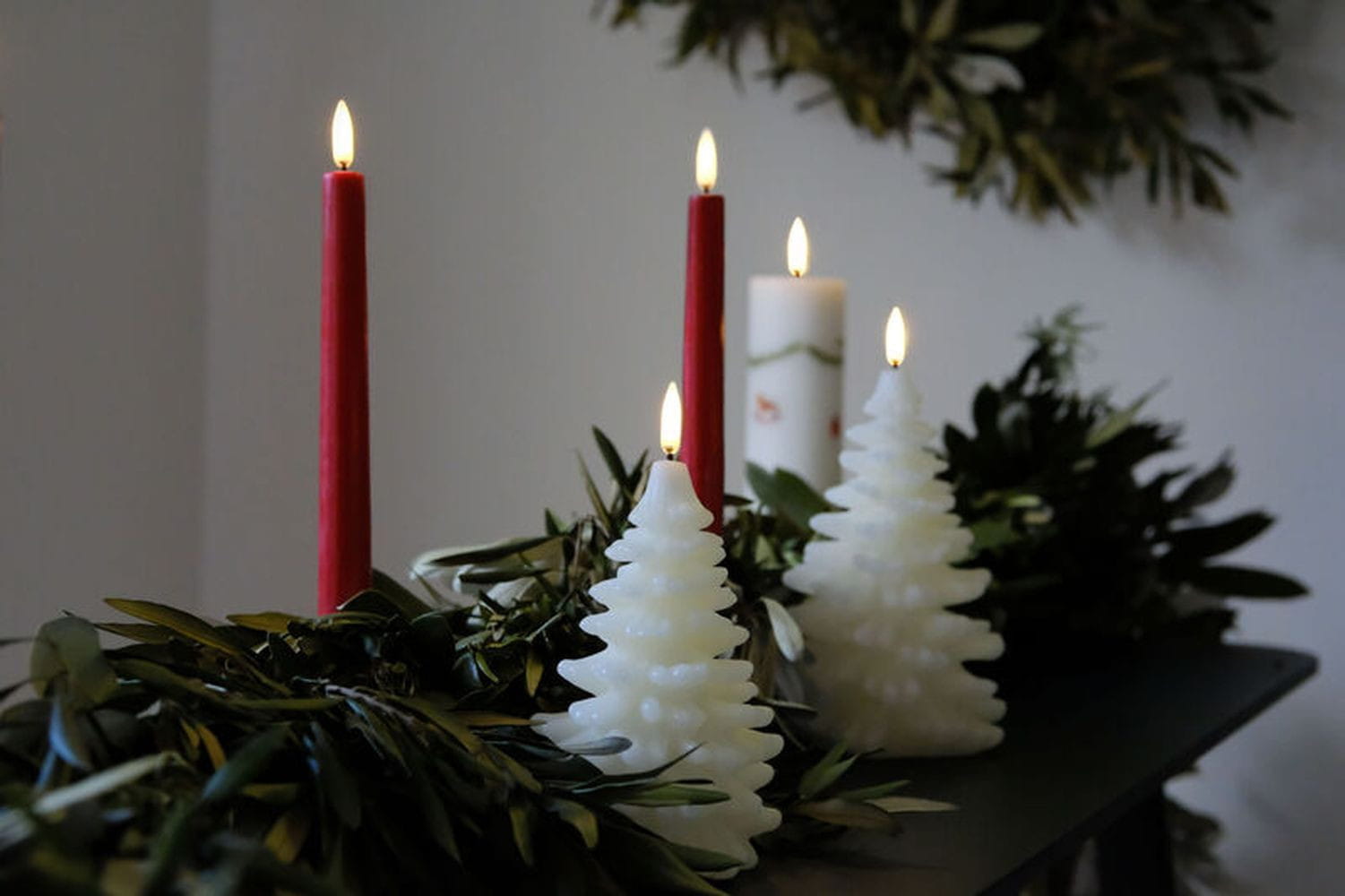 Filar oświetlenia uyuni LED Candle świąteczny H 22 cm. Biały