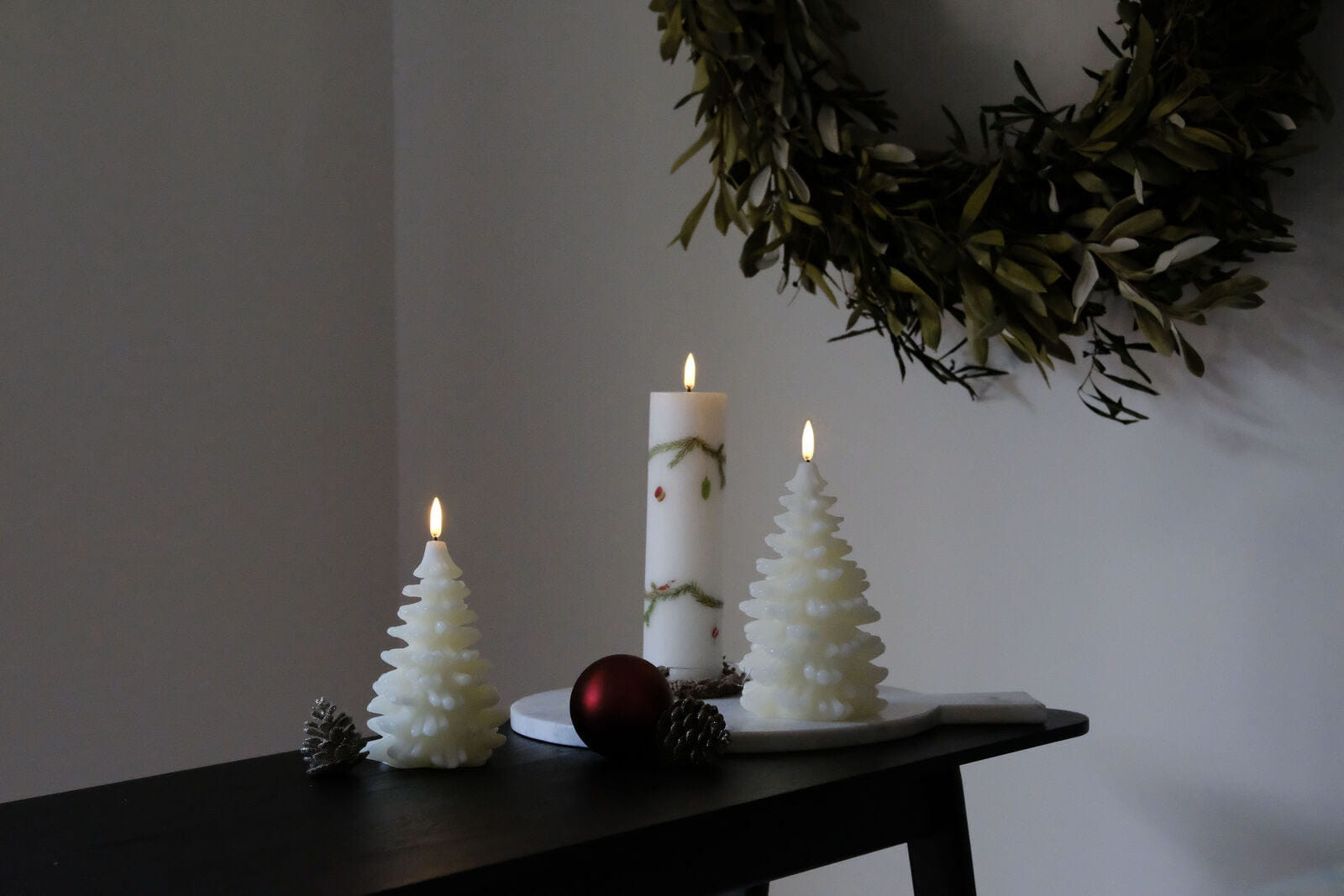Filar oświetlenia uyuni LED Candle świąteczny H 22 cm. Biały