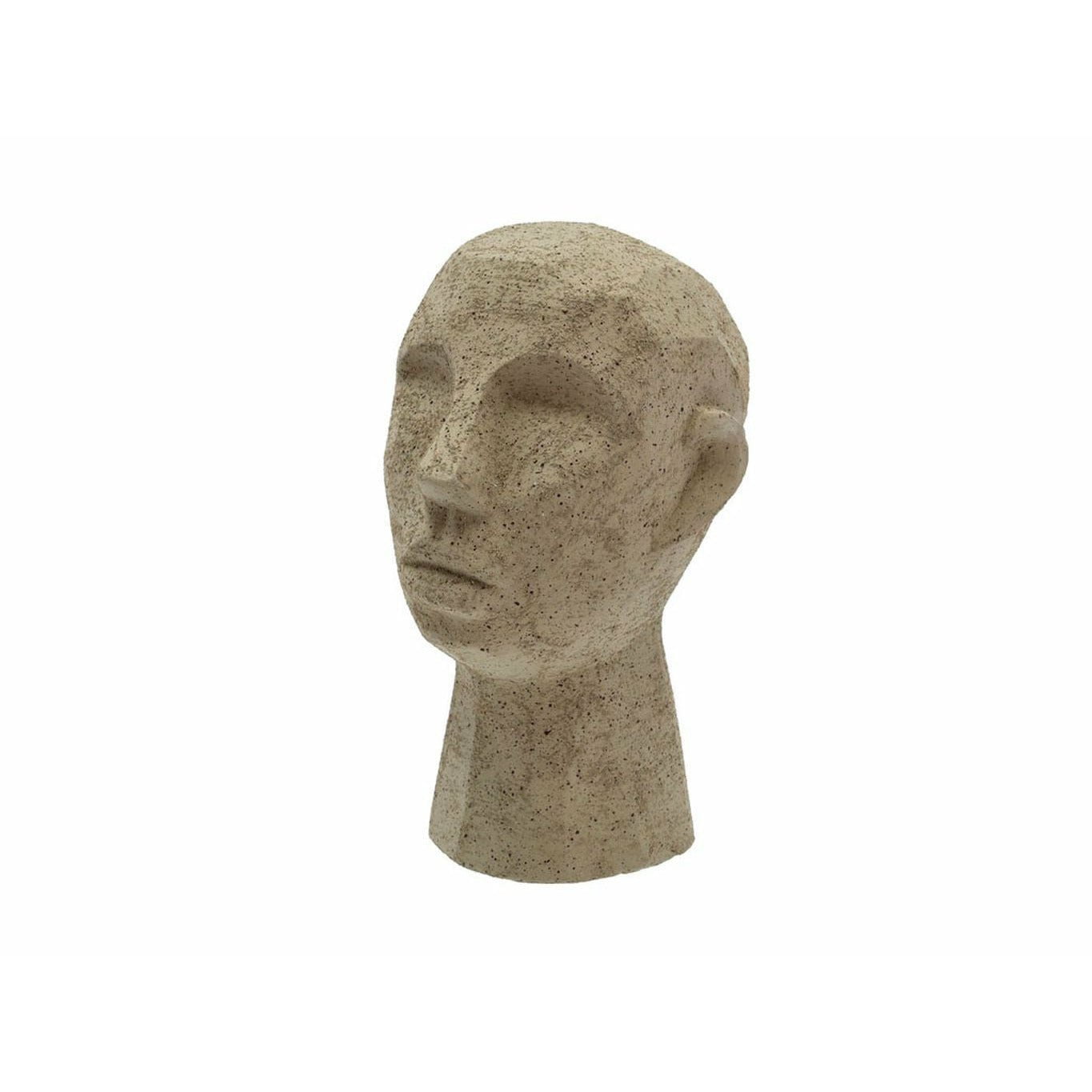 Głowa figury zbioru willi 18,5 x 19,5 x 30 cm, lekka oliwkowa zieleń
