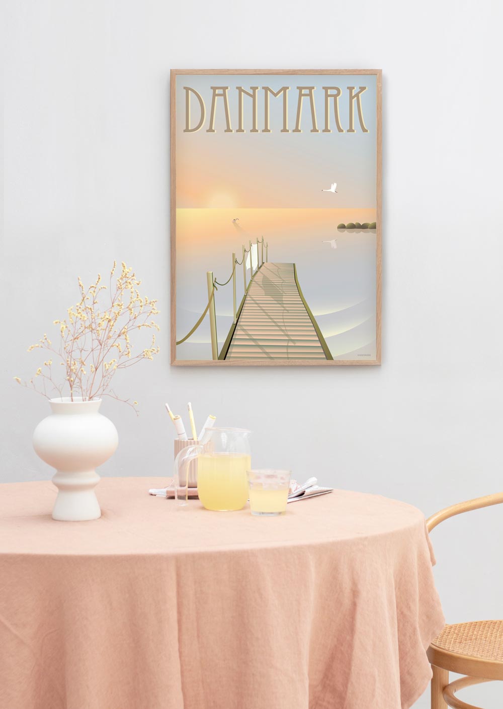 Vissevasse Dania The Bathing Jetty Plakat, 30x40 cm