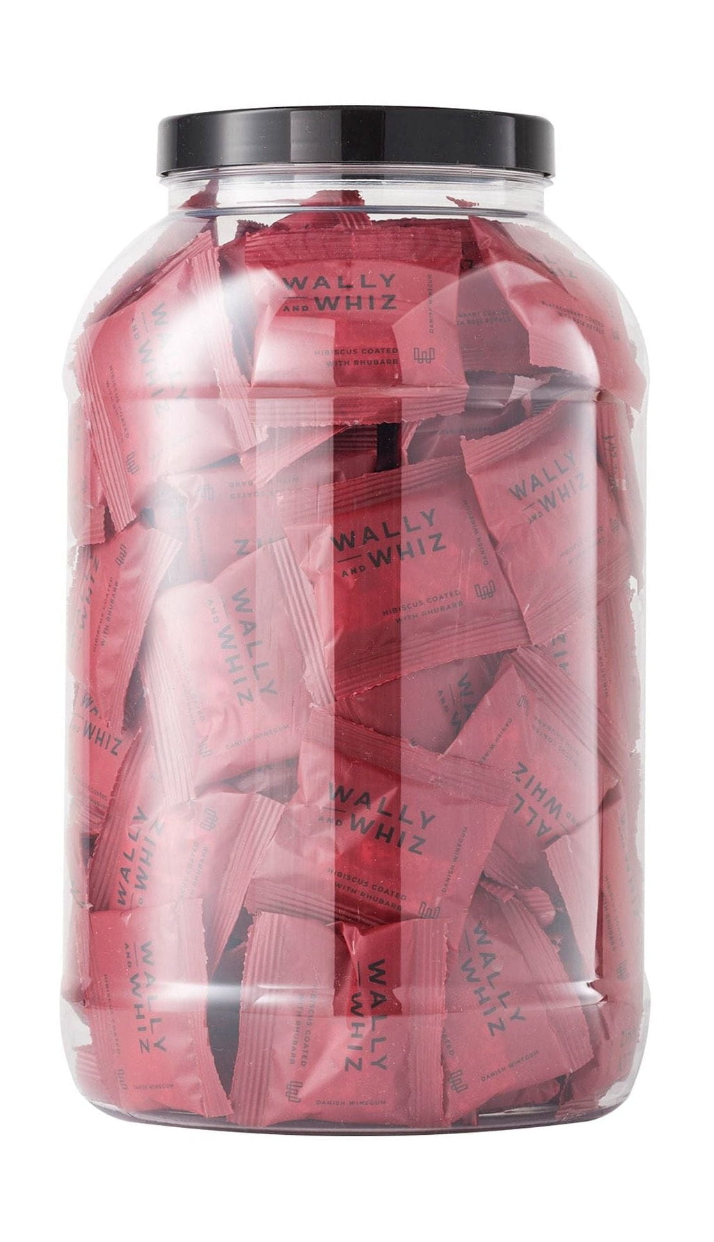 Guma wina Wally i Whiz z 125 przepakami przepływowymi, hibiscus z rabarbkiem