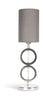 Autentyczne modele Art Deco Circle Lampa okrągła podwójna srebrna