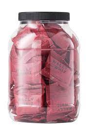 Wally and Whiz Wine Gum FlowPack Box z 200 przepakami przepływowymi, hibiskus z rabarbarem/lichee z maliną