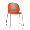 Fritz Hansen N02 Recycle krzesło z spawanym urządzeniem łączącym, ciemnopomarańczową/chromu
