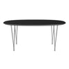 Fritz Hansen Superellipse™ Dining Table Chrome/Black Fenix Laminates, 170x100 Cm