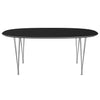 Fritz Hansen Superellipse™ Dining Table Chrome/Black Fenix Laminates, 180x120 Cm