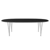 Fritz Hansen Superellipse™ Dining Table Chrome/Black Fenix Laminates, 240x120 Cm