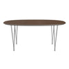 FRITZ HANSEN SUPERILIPSE TABLE Chrome/Orzechowe fornir, 170x100 cm