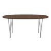 Fritz Hansen Superellipse™ Dining Table Chrome/Walnut Veneer With Walnut Table Edge, 170x100 Cm