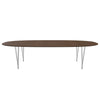 Fritz Hansen Superellipse™ Dining Table Chrome/Walnut Veneer With Walnut Table Edge, 300x130 Cm