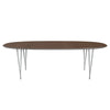 Fritz Hansen Superellipse™ Dining Table Nine Grey/Walnut Veneer, 240x120 Cm