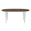 FRITZ HANSEN SUPERILIPSE TABLE NINE GARE/WALNUT SMIRET Z WALNUT BEADED, 170X100 CM