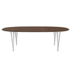 Fritz Hansen Superellipse™ Dining Table Nine Grey/Walnut Veneer With Walnut Table Edge, 240x120 Cm