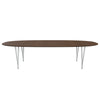 Fritz Hansen Superellipse™ Dining Table Nine Grey/Walnut Veneer With Walnut Table Edge, 300x130 Cm