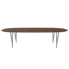Fritz Hansen Superellipse™ Dining Table Warm Graphite/Walnut Veneer With Walnut Table Edge, 300x130 Cm