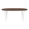 Fritz Hansen Superellipse™ Dining Table White/Walnut Veneer, 170x100 Cm