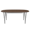 Fritz Hansen Superellipse™ Extendable Table Warm Graphite/Walnut Veneer, 300x120 Cm