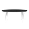 Fritz Hansen Superellipse™ Extendable Table White/Black Fenix Laminates, 270x100 Cm