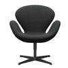 Fritz Hansen Swan Lounge, czarny lakier/fiord czarny wielokolorowy