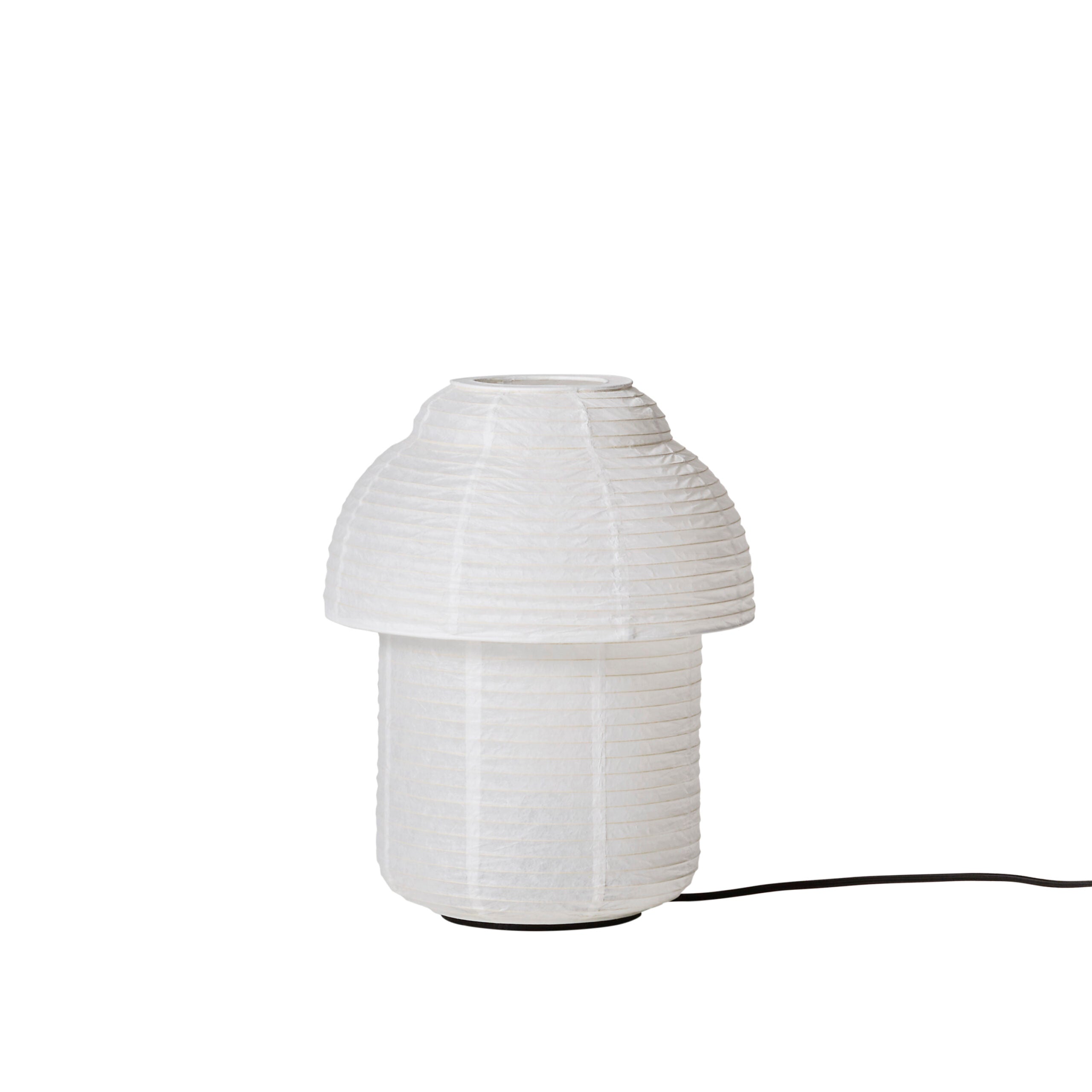 Wykonana ręcznie papierowa lampa stołowa Ø30 Podwójny stół, biały