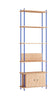 Moebe Shelving System S.255.1.B, Oak/Deep Blue