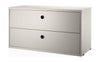 Meble sznurkowe element szuflady systemu 30x78x42 cm, beż