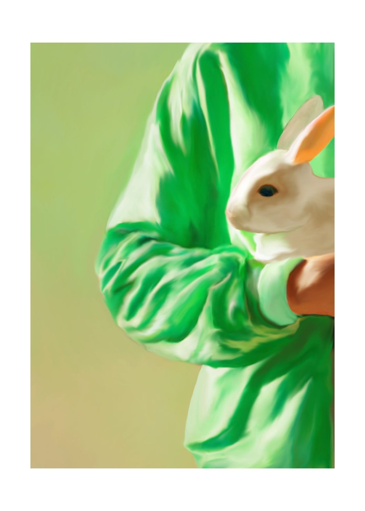 Papierowy zbiorowy plakat białego królika, 70x100 cm