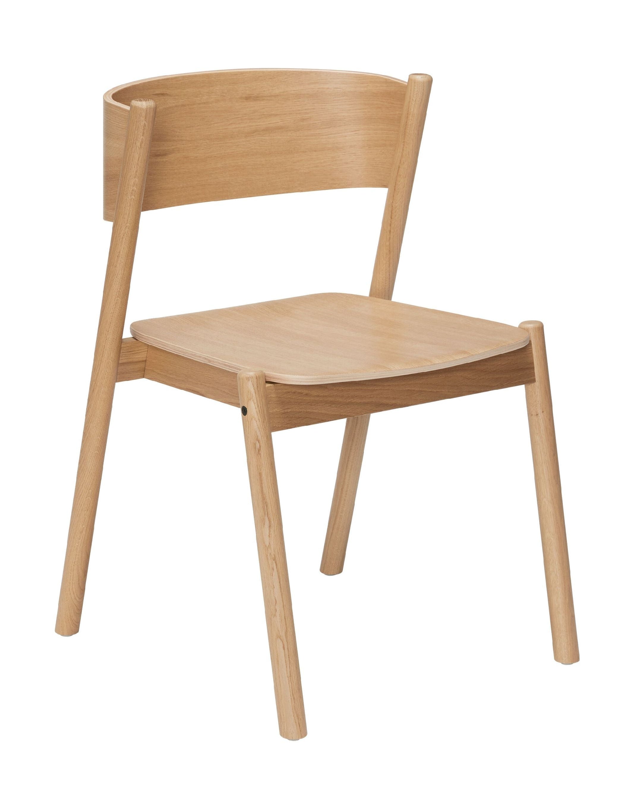 Ładne ukośne krzesło do jadalni, naturalne