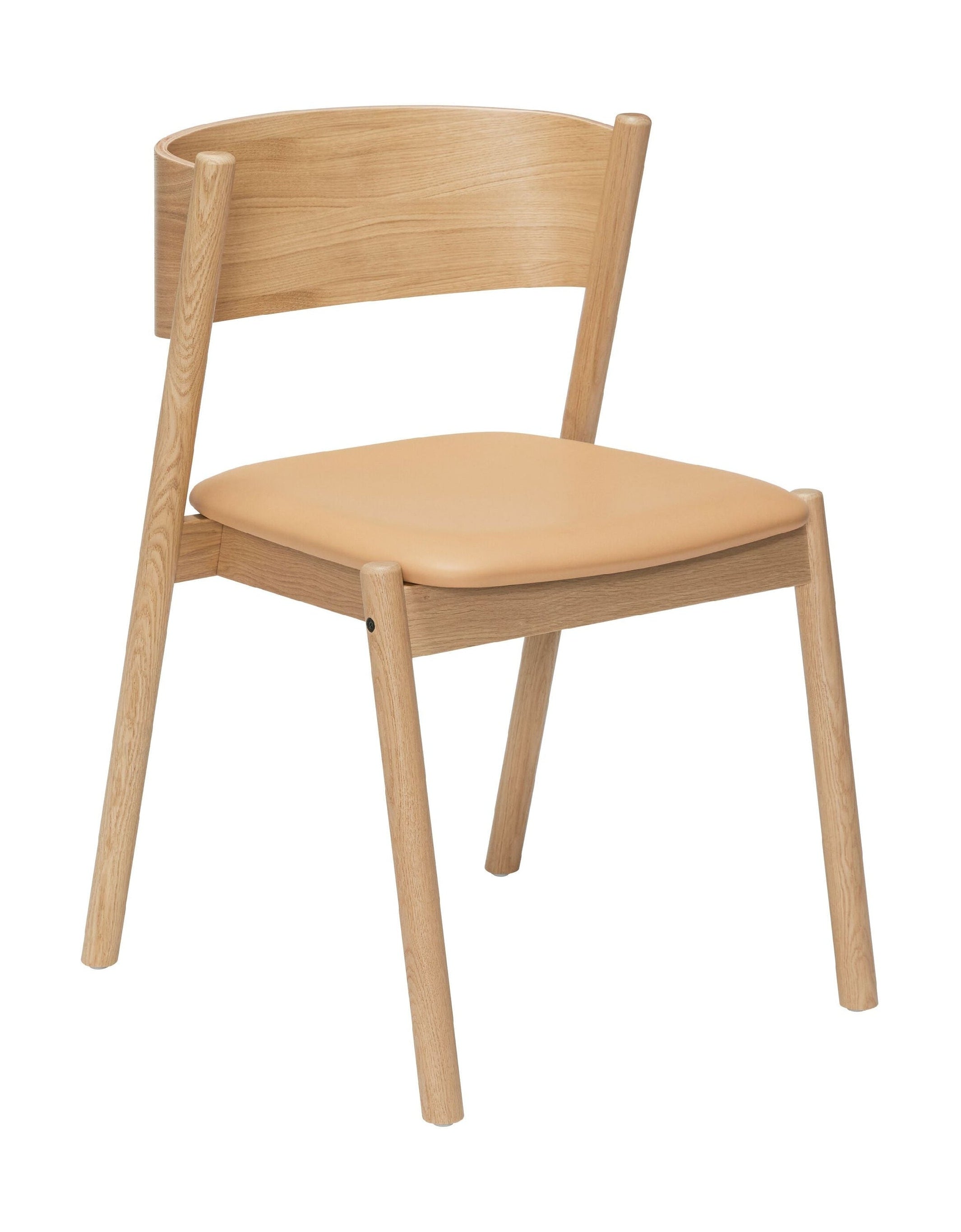 Hübsch ukośne krzesło jadalne, siedzenie naturalne