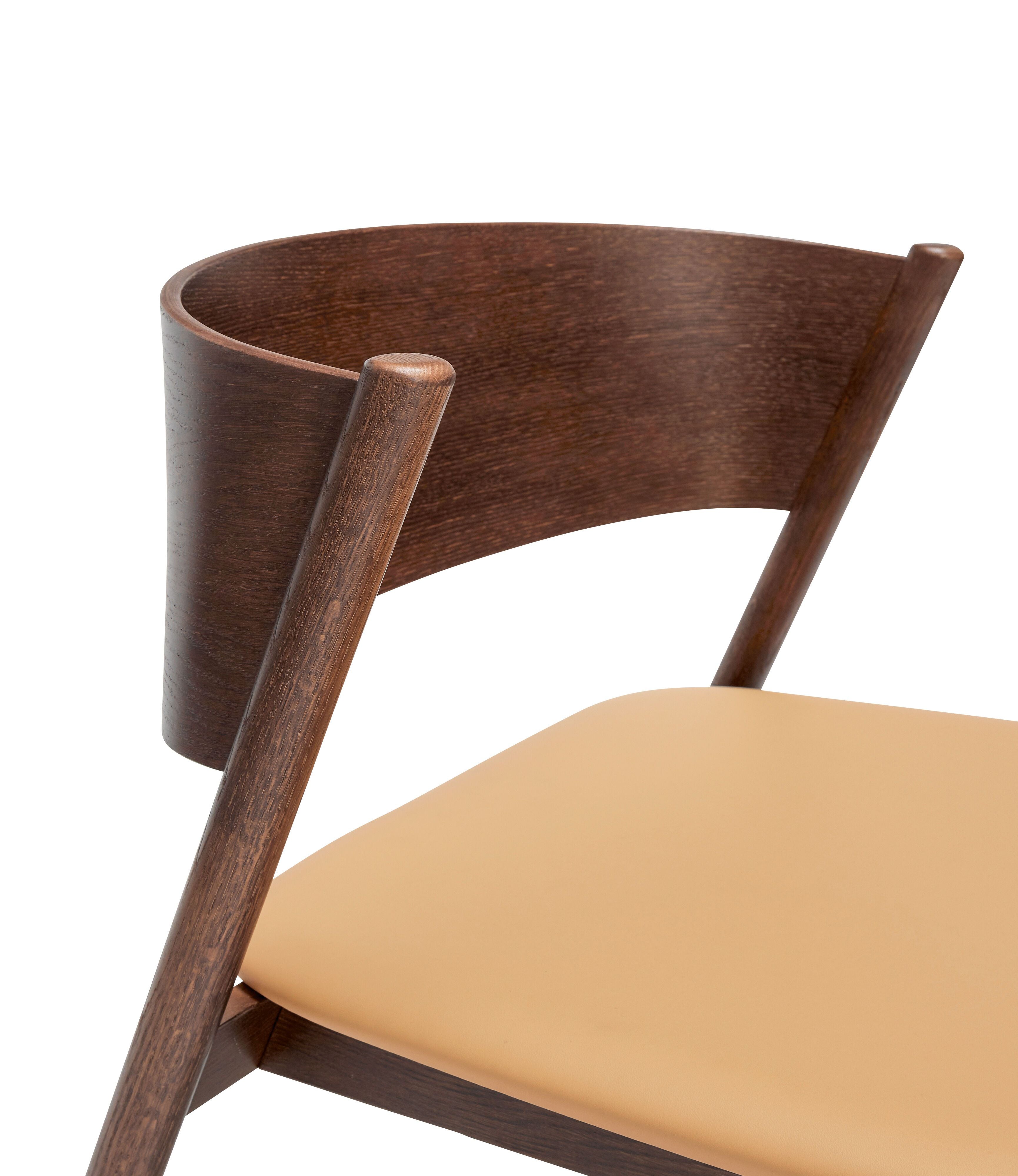 Hübsch ukośne siedzenie krzesła, ciemnobrązowy