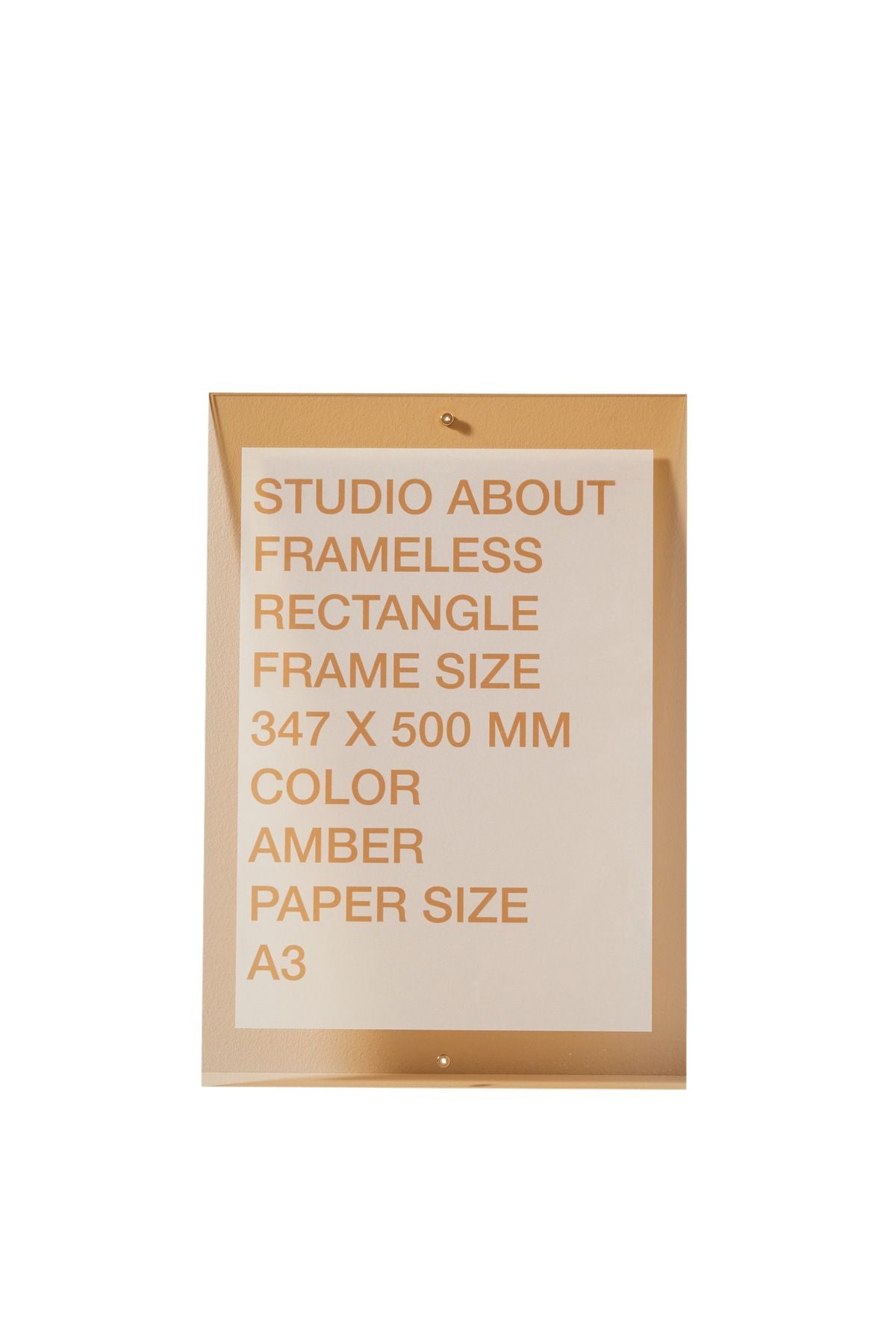 Studio About Frameless Frame A3 Rectangle, Amber