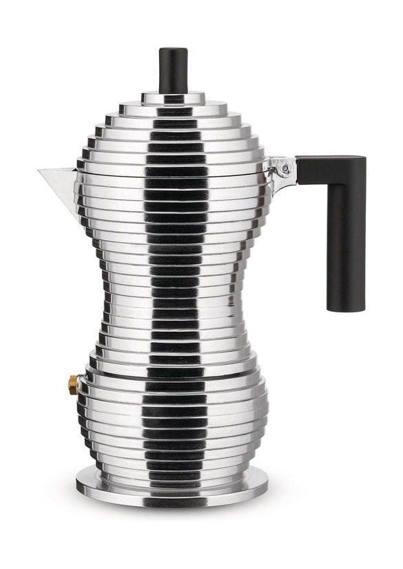 Alessi Pulcina Espresso Maker 3 filiżanki, aluminium/czarny
