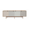 Andersen Furniture S1 Kident Soapeed Oak, wielokolorowe szuflady, 200 cm