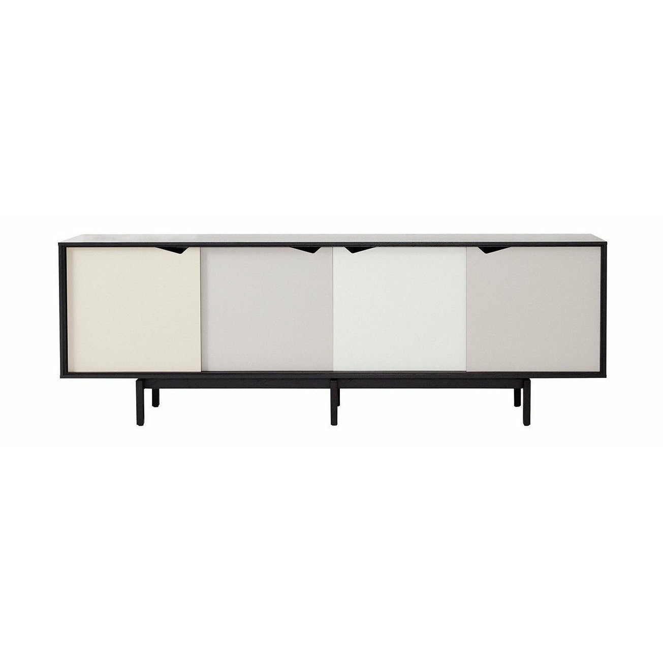 Andersen Furniture S1 Kreator Black, wielokolorowe szuflady, 200 cm