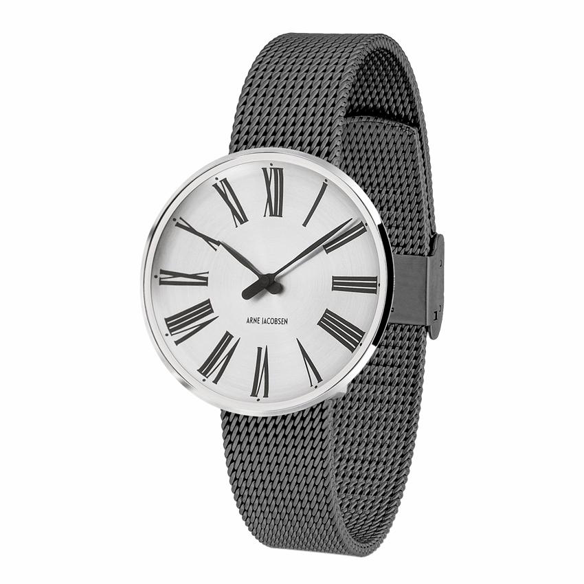 Arne Jacobsen Roman Watch 34 mm, stal/biały/szary