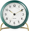 Zegar stołu stacji Arne Jacobsen z alarmem, zielony