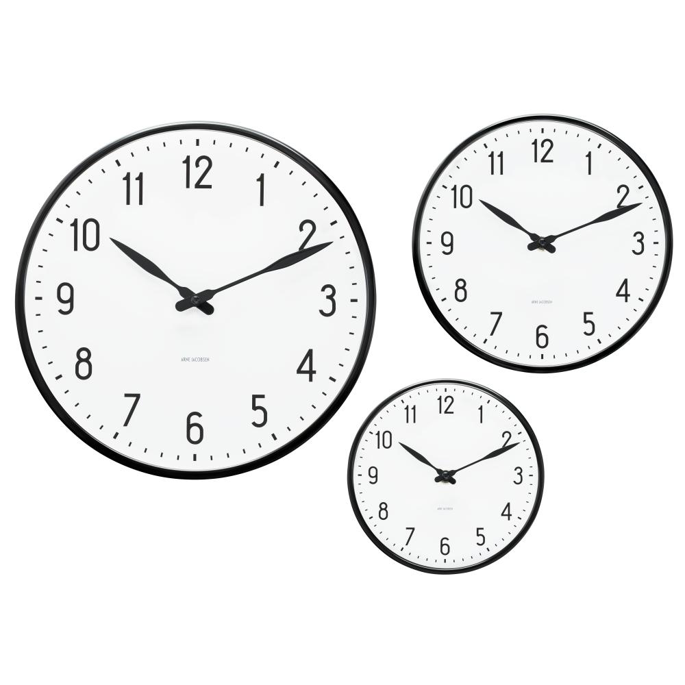 Zegar ściany stacji Arne Jacobsen, 21 cm