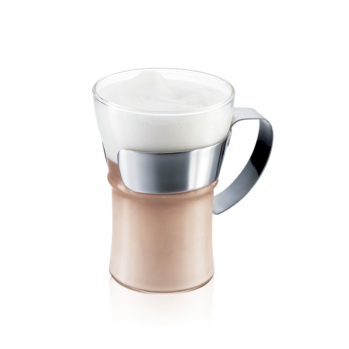 Bodum Assam Coffee Glass z metalowym uchwytem Chrome 0,35 L, 2 szt.