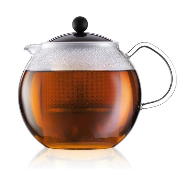 Bodum Assam Twórca herbaty ze szklanym uchwytem i kolorową pokrywką, L: 10 cm