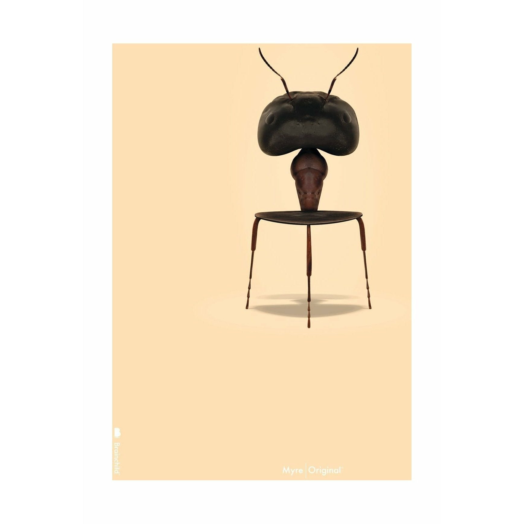 Pomysły Plakat Ant Ant Bez ramy 50 x 70 cm, tło w kolorze piasku
