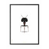 Pomysły Plakat Ant Ant, rama w czarnym lakierowanym drewnie 50x70 cm, białe tło