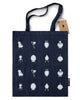 Ikony projektowania pomysłu przewożącego torbę, niebieski