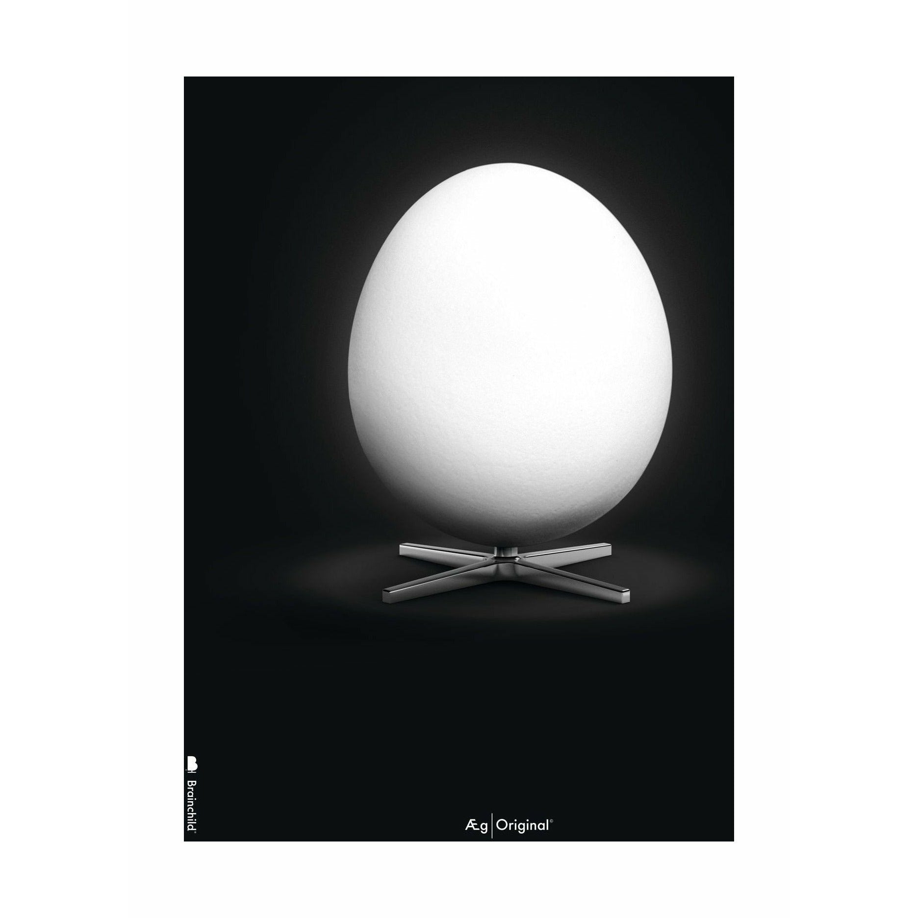 Klasyczny plakat jaja bez ramy 50 x 70 cm, czarne tło