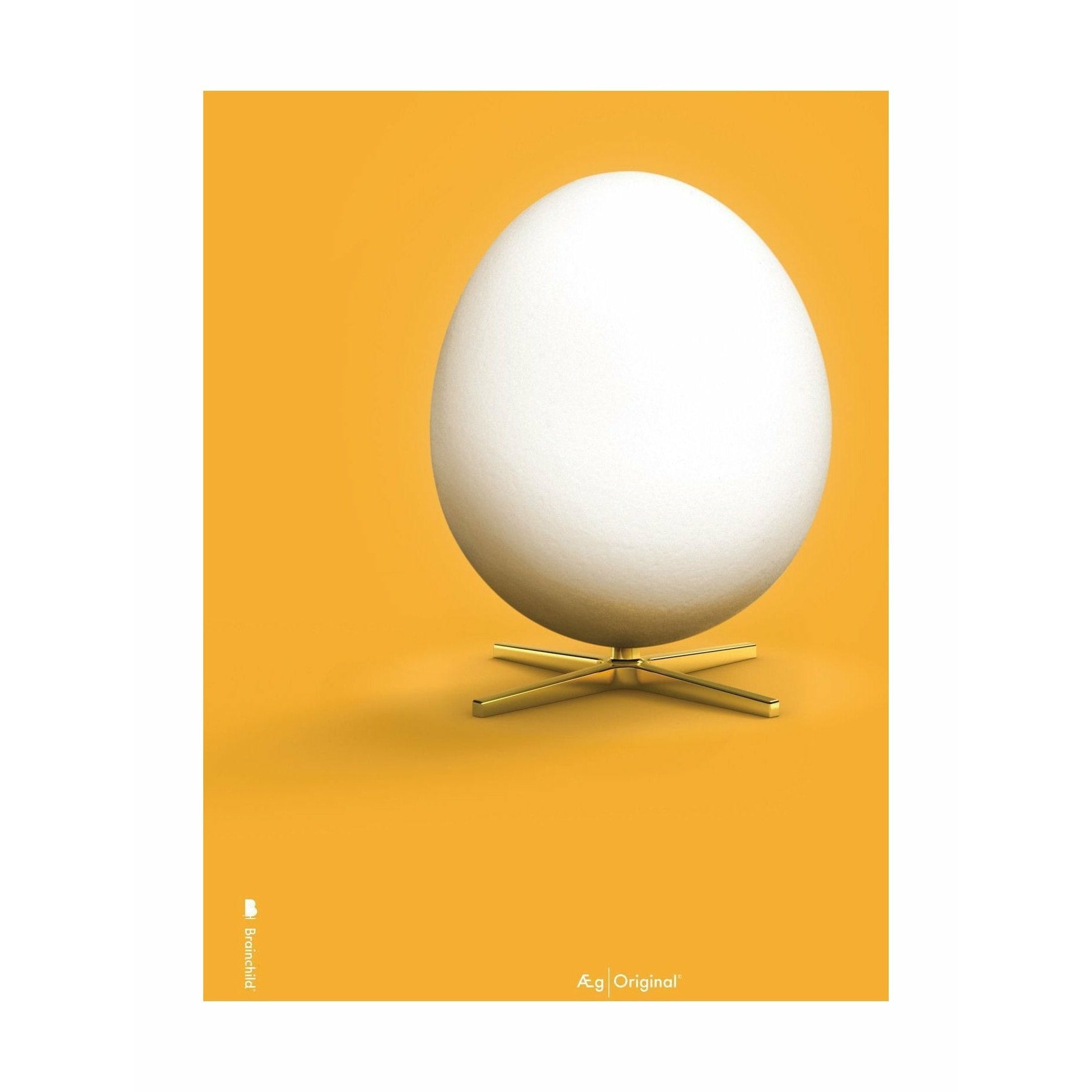 Klasyczny plakat jaja bez ramy A5, żółte tło