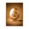 Pomysły plakat jaja, rama wykonana z jasnego drewna 30x40 cm, brązowy