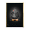Pomysły Swan Classic Plakat, mosiężna rama 70 x 100 cm, czarne/czarne tło