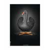 Pomysły Swan Classic Plakat bez ramy 70 x100 cm, czarne/czarne tło