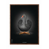 Pomysły Swan Classic Plakat, Ramka ciemnego drewna A5, czarne/czarne tło